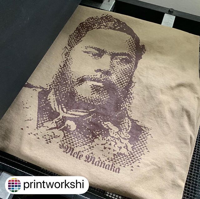 americantshirt's tweet image. #repost @printworkshi: 1 color front &amp;amp; back print. Utilizing shapes/patterns for shading within image. #screenprinting #manualscreenprinting #graphics #printedinhawaii bit.ly/2PAIfqD