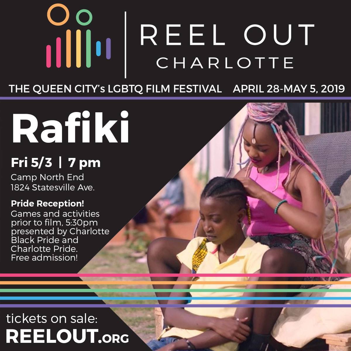 CLT_BPride's tweet photo. Come join us next Friday, May 3rd from 5:30 to 7 at Camp North End to celebrate LGBTQ+ films. The reception is free. Get tickets to the movies here. https://t.co/vMpyN2WjzB https://t.co/Hv9HQ9Y4Ym