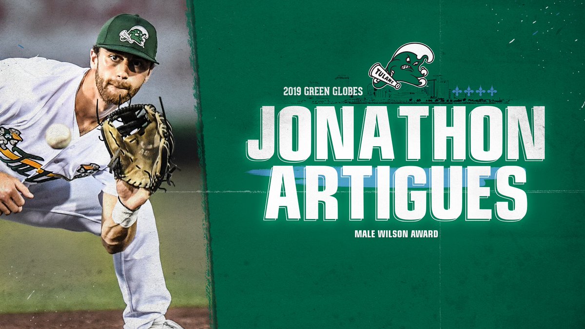 TulaneAthletics's tweet photo. Our Wilson Award winners for 2019 are Jonathon Artigues from @GreenWaveBSB and Brandi Hughes from @GreenWaveXCTF! Huge congrats to both winners! #RollWave🌊 https://t.co/tK36AhLHJF
