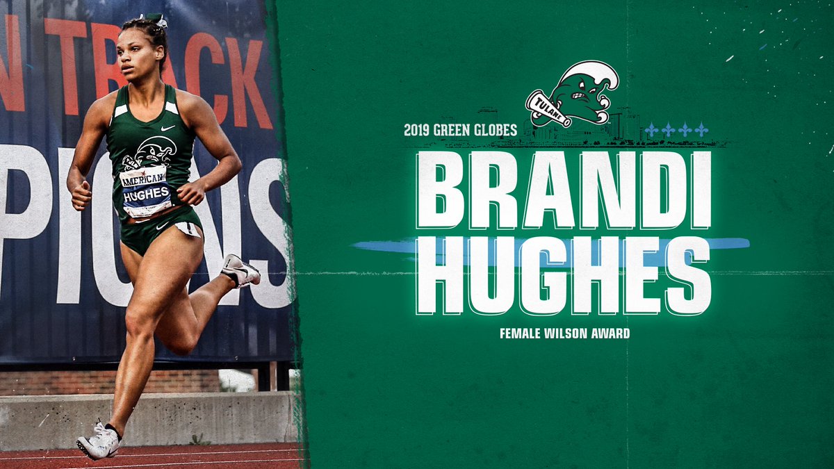 TulaneAthletics's tweet photo. Our Wilson Award winners for 2019 are Jonathon Artigues from @GreenWaveBSB and Brandi Hughes from @GreenWaveXCTF! Huge congrats to both winners! #RollWave🌊 https://t.co/tK36AhLHJF