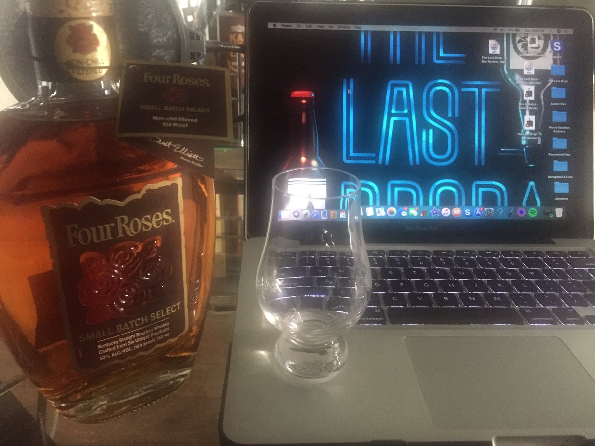 JB_TheLastDrop's tweet photo. Um, is this about to go down? Find out tomorrow. Who wants to win a sample of this newly released #FourRosesSmallBatchSelect? First 3 #iTunes reviews will get you just that. #TheLastDrop #ApplePodcast #DontStop #KeepPouring # https://t.co/kA9bRtWDH0