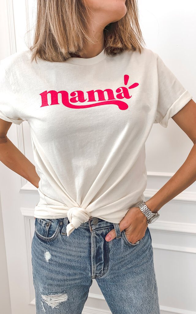 Who else has started their shopping for Mother’s Day? We love all of our cute mama tees for every Mom ❤️ shophellofashion.com/products/mama-…