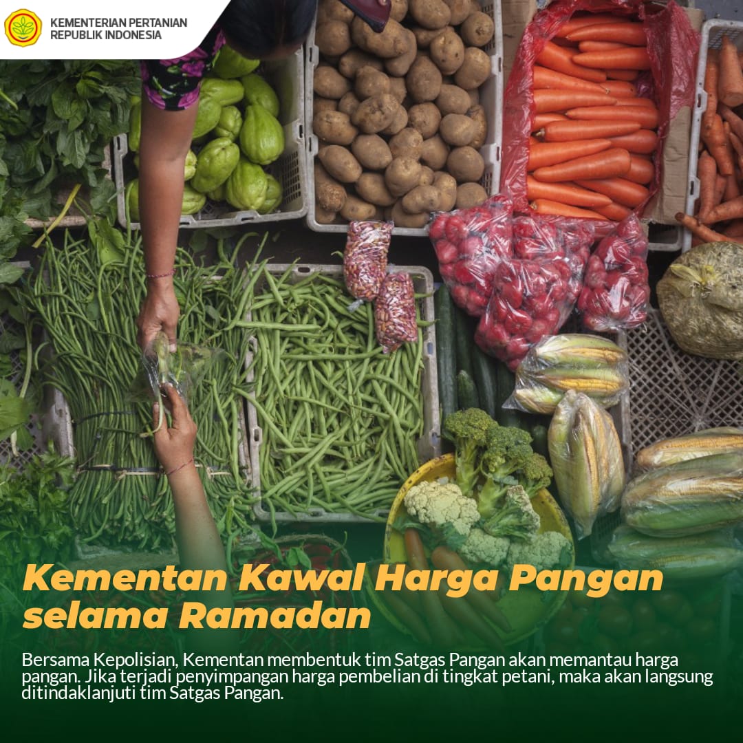 kementan's tweet photo. SobaTani, sebentar lagi mulai puasa. Nah, sebagai bentuk dukungan agar puasa #sobaTani lancar, Kementan bersinergi dengan Polri dengan dalam Satgas Pangan. Tugas tim tersebut mengawal #StokPanganAman
#PanganUntukNegeri https://t.co/Vu5T6Z5pcd