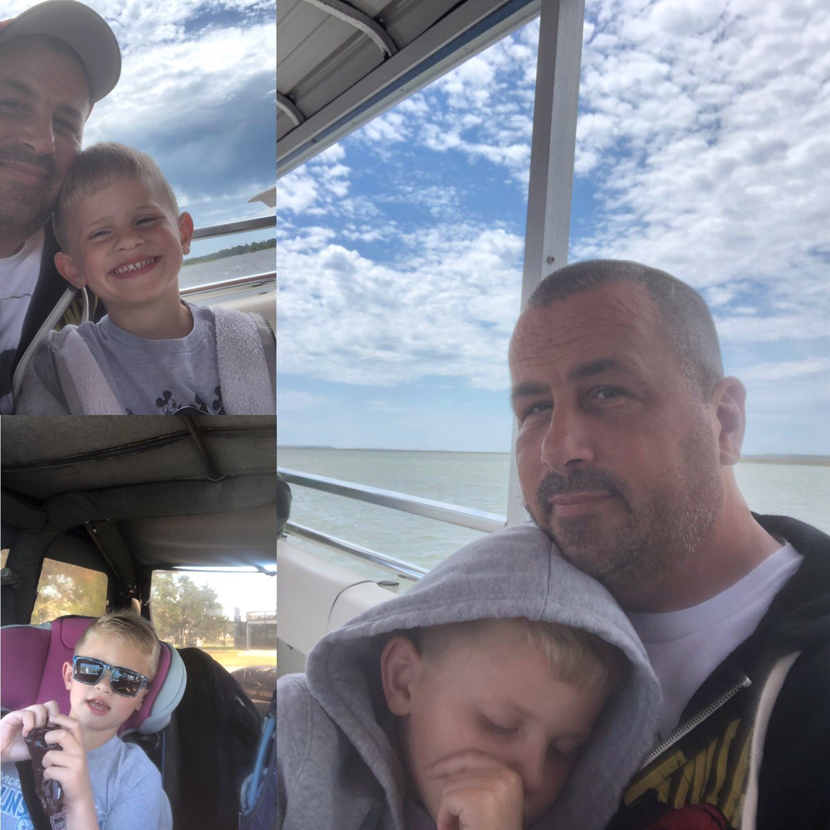 So much fun today with <a href="/BecMeetsWorld/">Beckham C.</a> . We went on a cruise on the White Oak River to learn more about where we live. Beck fell asleep 3 minutes in and woke up with 3 minutes to go. But we had fun anyway!