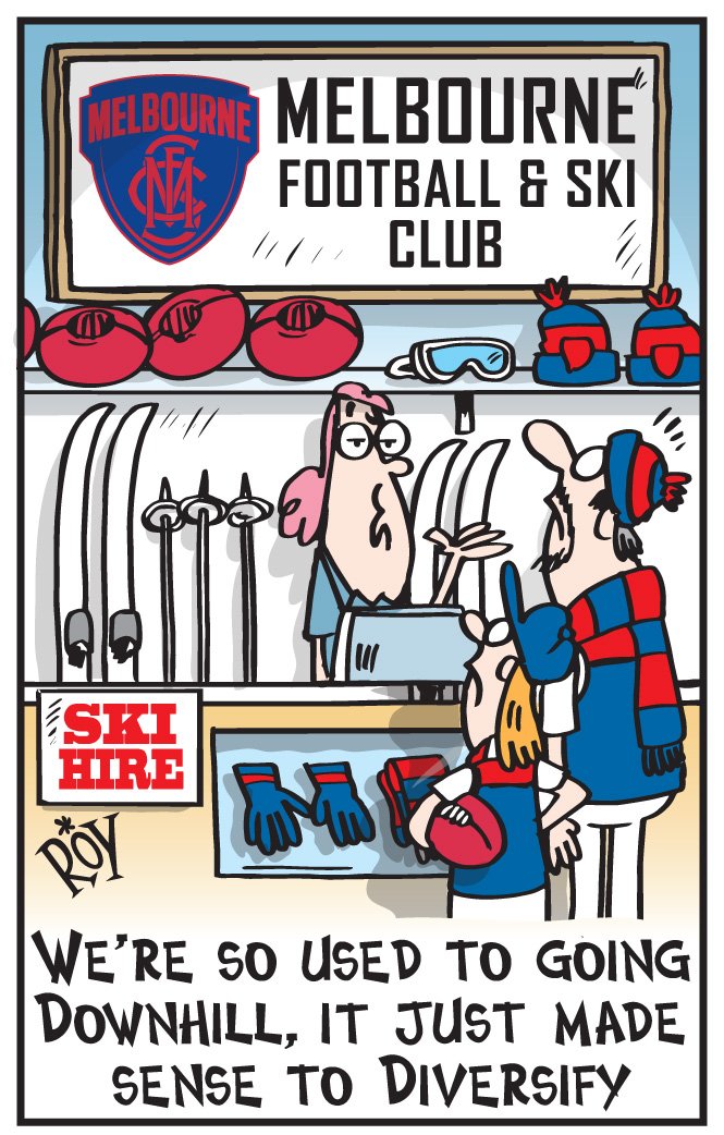 'It's time for reassessment'#Melbourne #Demons great #GarryLyon discusses harsh truth for club after the bad start to the season. #AFL 
#Cartoon: @theheraldsun @heraldsunsport
@superfooty #Footy #Ski #SkiSeason #SkiHire #AFLSeason