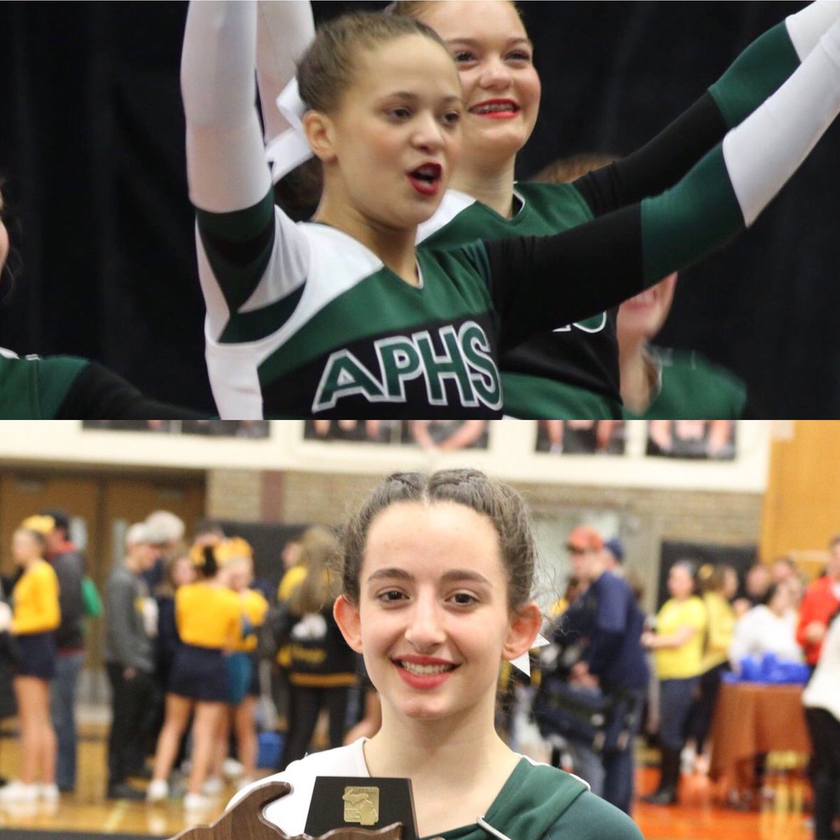 Congratulations Lyric and Christina for making Champion Cheerleading staff! 💚💙@LyricSpears2