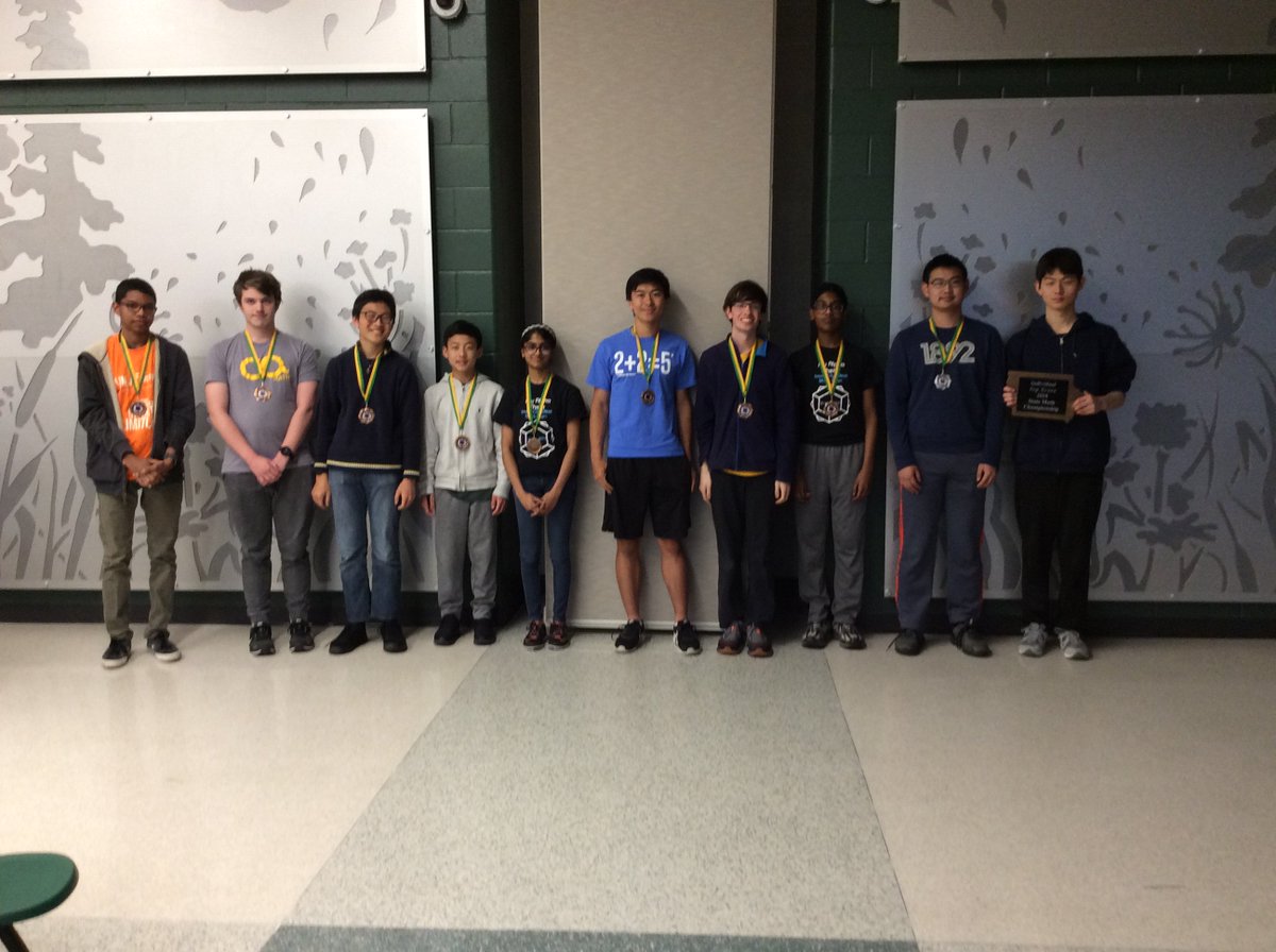 JCSD_MathClub's tweet image. Way to go Chris Yao at the State Math Competition!  1st place finish in the Sprint Round, 3rd place in the Target Round, and 5th place overall out of 132 competitors!
