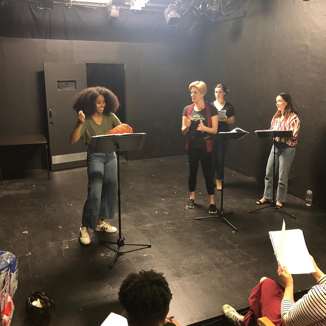 A roomful of women working on a brand new play. Seriously, is there anything better than this? Get tix @ inkwelltheater.com! #noplacelikegandersheim

#womenonstage #femaledirector #femaleplaywrights #lathtr #newplay #theatre #theater #allfemalecast #stagedreading <a href="/thelafpi/">the LAFPI</a>