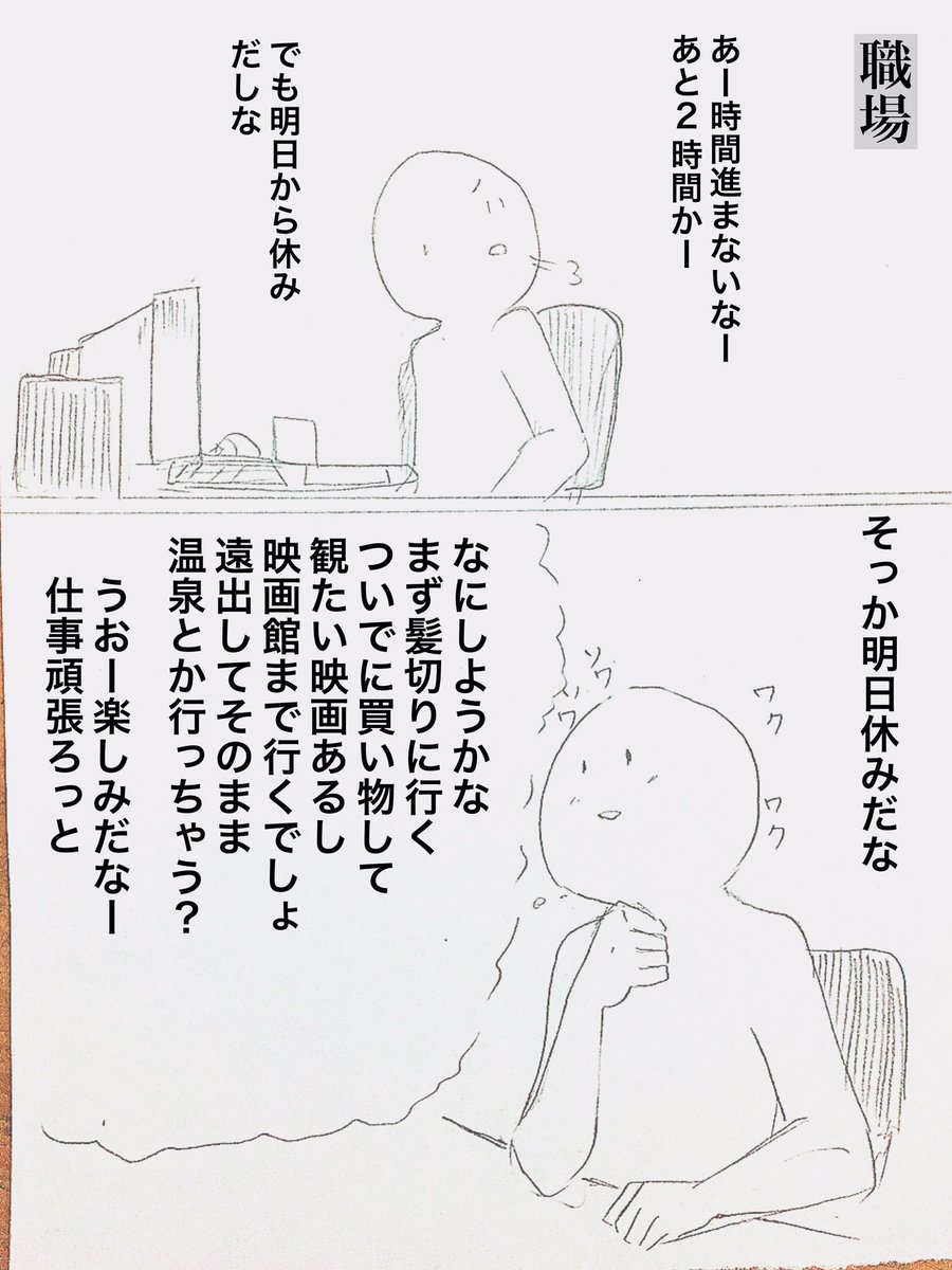 #平成最後に自分史上一番バズった絵を貼る

ネタでしかバズらない模様
2年前くらいの休日あるあるネタ 