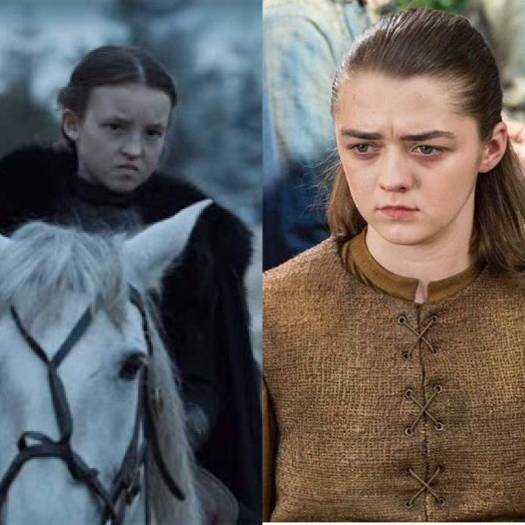 WrenchViking's tweet photo. And the award for 'Biggest Pair of Balls in all of the Seven Kingdoms' goes to these two badass little ladies. #GameOfThrones #AryaStark #LyannaMormont https://t.co/oNRiu2UbNz