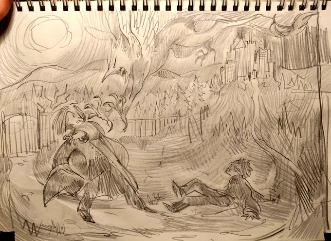 From the end of the 6th Harry Potter book when Harry pursues Snape off the grounds and Buckbeak comes to his defense! 