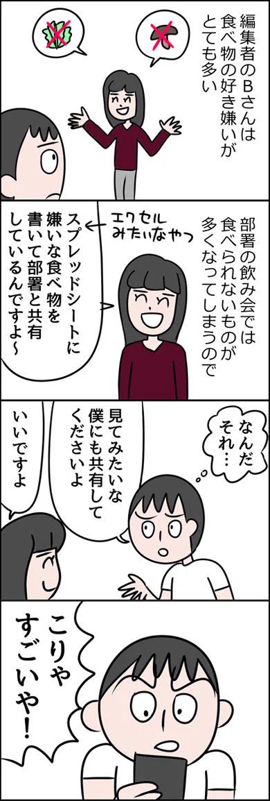 食べ物の好き嫌いが多すぎるのでリスト作って共有してますwww