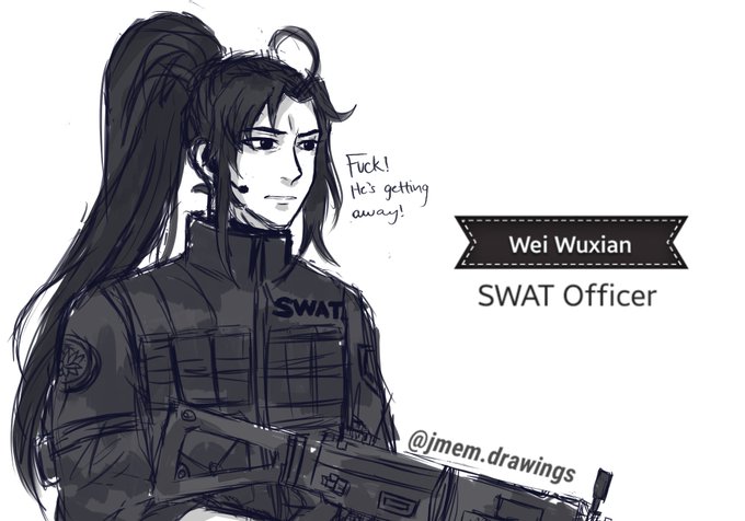 Something self-indulgent of Modern AU. I kinda want him to keep his long hair. #MDZS #WeiWuxian #魔道祖师 #GrandmasterOfDemonicCultivation #modaozushi 