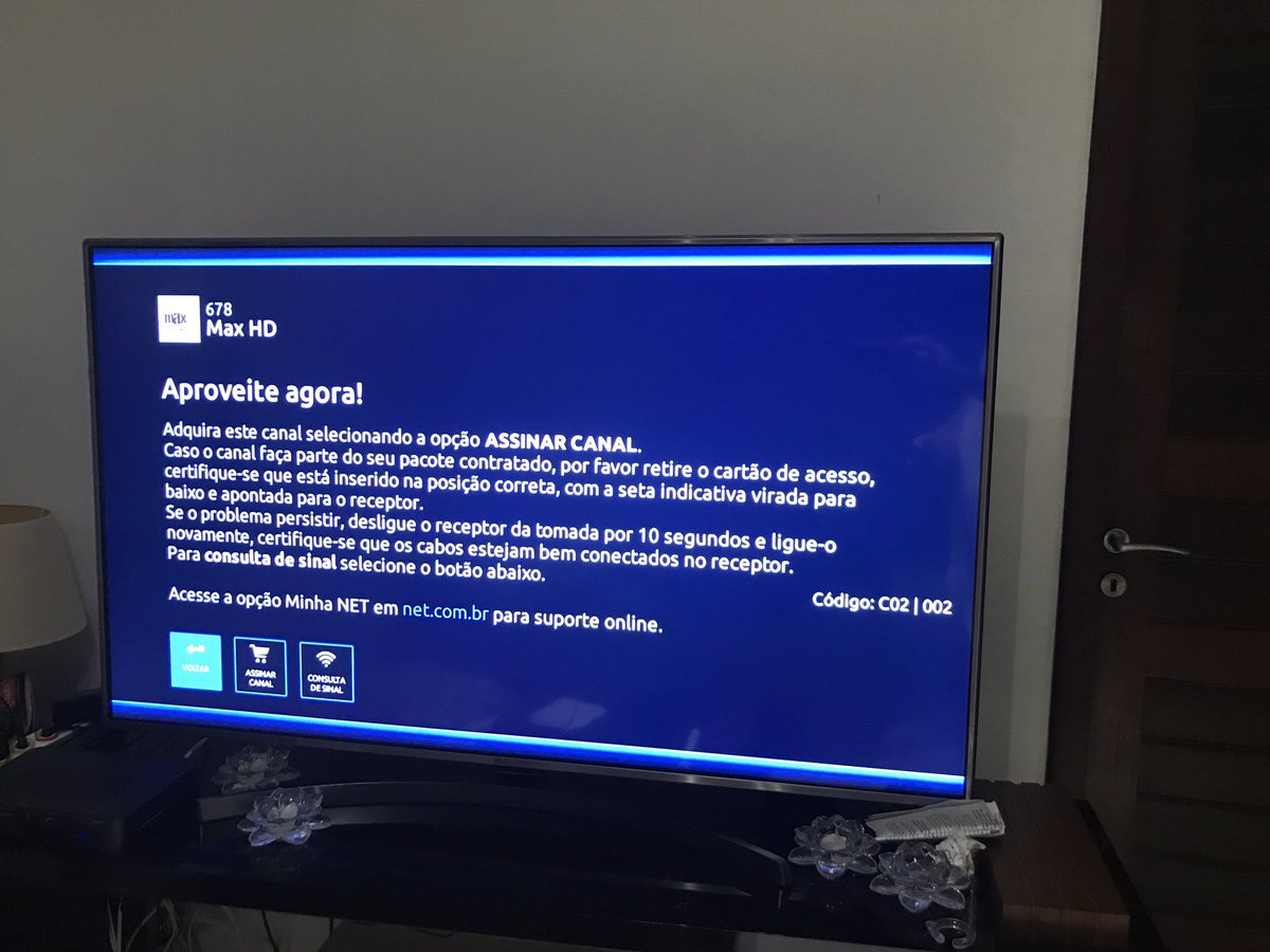 LeniseP's tweet image. @NEToficial e @NETatende continua sem sinal os canais Telecine e HBO!!! Teve a visita técnica e não conseguiu resolver!! Não assisti Game of thrones!!! Lamentável!!! Uma dica pessoal NÃO FAÇA ASSINATURA COM A @NEToficial #NetNuncaMais