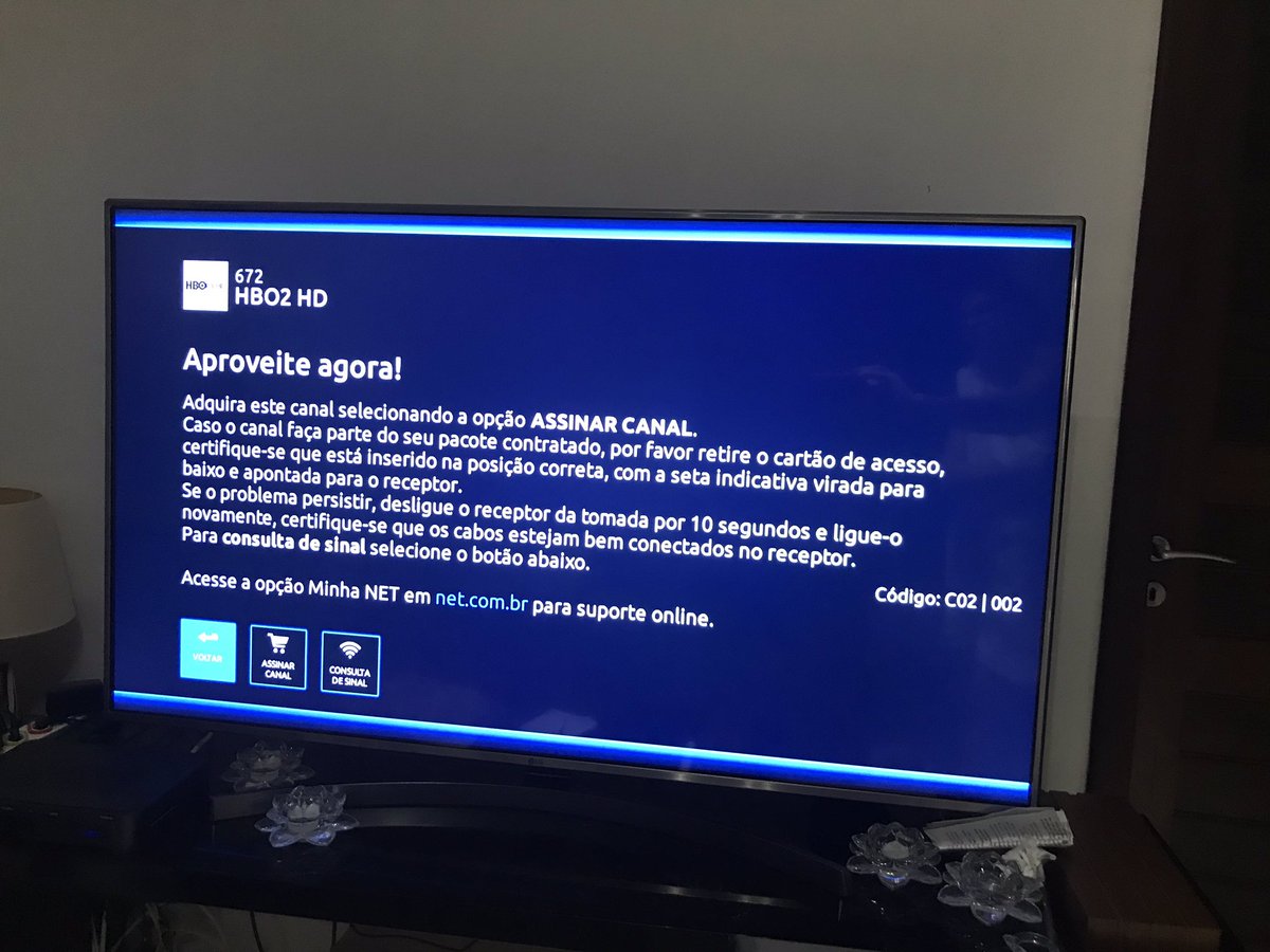 LeniseP's tweet image. @NEToficial e @NETatende continua sem sinal os canais Telecine e HBO!!! Teve a visita técnica e não conseguiu resolver!! Não assisti Game of thrones!!! Lamentável!!! Uma dica pessoal NÃO FAÇA ASSINATURA COM A @NEToficial #NetNuncaMais
