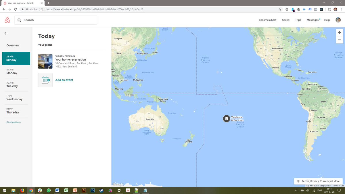 rojmoj's tweet photo. @AirbnbHelp someone used my account to do 2+ bookings on a listing in the middle of the ocean. I obviously have a couple of issues:
1 Where was 2-factor authentication on this?
2 How did bookings for the SAME location not get flagged.
3 Called but no support?
#scams @cbcgopublic https://t.co/qTGXiz2QYG