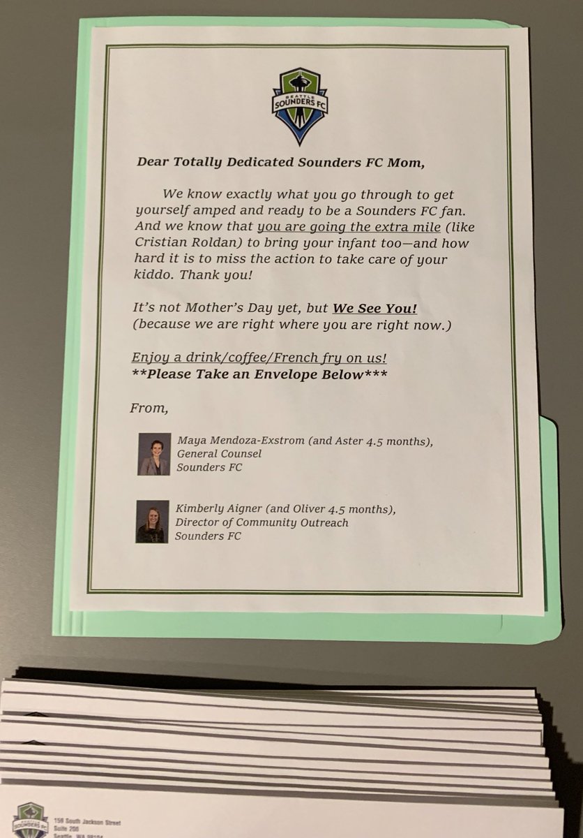 breehavior's tweet photo. Hey @SoundersFC! What you did today for the mother’s using the nursing suite was amazing! It can be tough getting the little ones to the game sometimes, but thoughtfulness like this makes it easier. I’m impressed and so thankful. 💚Thank you Maya and Kimberly!💚#SoundersMatchday https://t.co/bYVaNc4wJ5