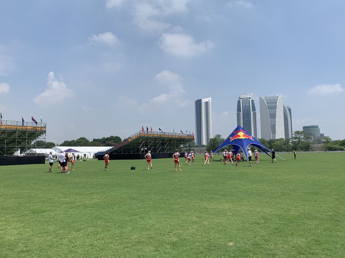 themonashmetro's tweet photo. England’s Women’s 35 team gearing up for their match against New Zealand later on at 12:10pm.

#TWC2019 #w35 #AMU2787live2019 https://t.co/nJRh2fhIzp
