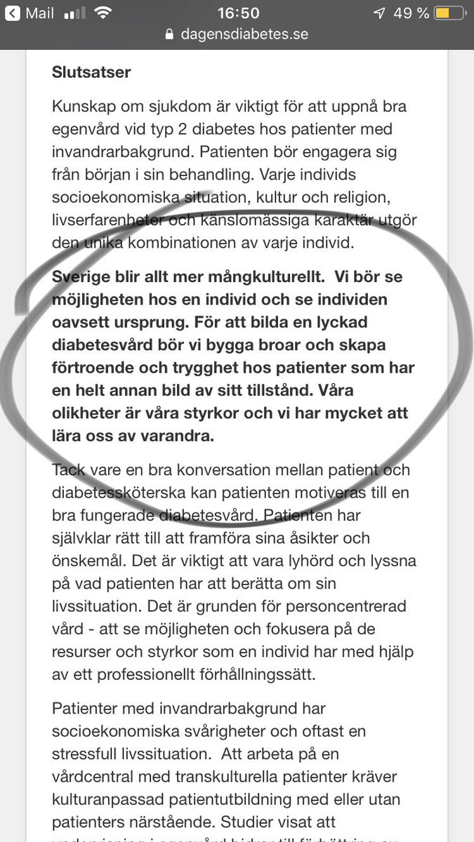 ”Lyhördhet och att lyssna” -  ingen rocket science direkt när framgångsfaktorer för lyckade möten med utlandsfödda patienter listas. #jämlikvård dagensdiabetes.se/index.php/alla…