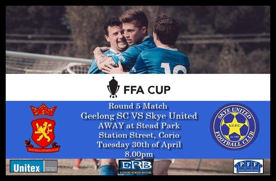 SENIOR MENS|

Our fantastic cup run continues tomorrow night as the boys head down to Geelong to face what will be their biggest test so far in being NPL2 side Geelong Soccer Club for an 8pm kick off!

Goodluck lads!

#skye19⚽️🔵⚪️

📷 G.Sliz photography