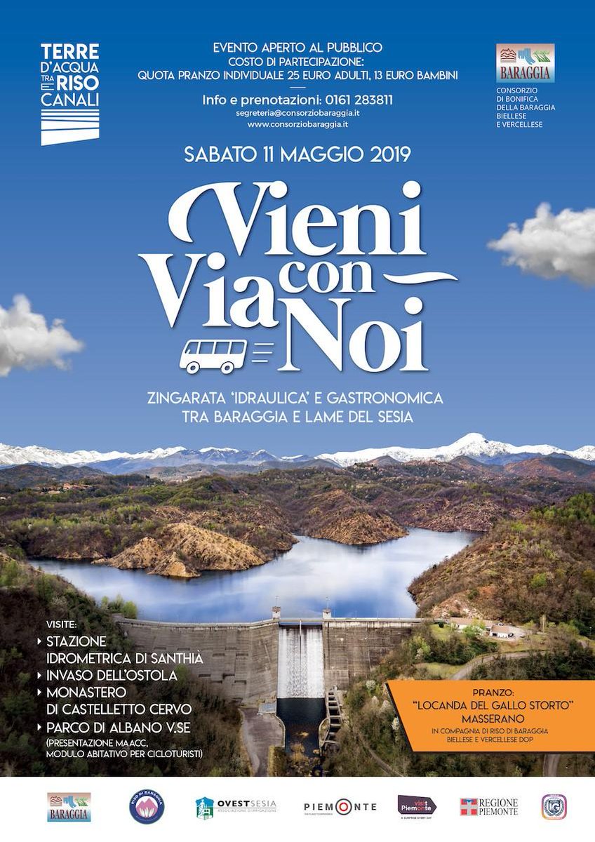Aperte le iscrizioni per il tour in #Baraggia di sabato 11 maggio! Una "ZINGARATA IDRAULICA E GASTRONOMICA" sul territorio di BARAGGIA tra Vercelli e Biella consorziobaraggia.it/news/237-tour-…