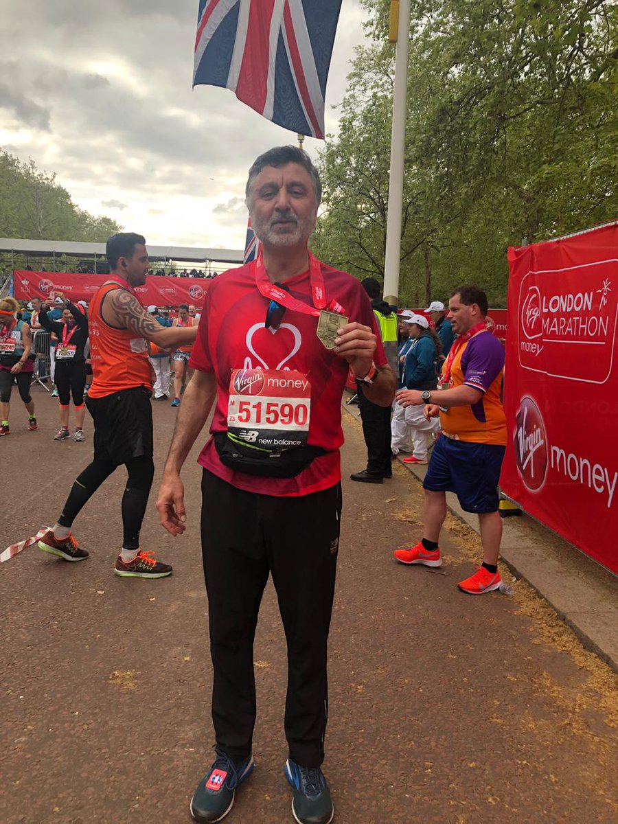 #DrSaeedullah consultant cardiologist in his 50s, ran #LondonMarathon and covered the distance of 43.5 km in 5 hours 20 mins. Proud of #DrSaeedullah