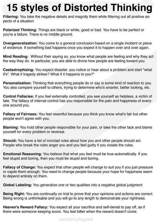 seniaworldwide's tweet image. Whether we&apos;re talking to students, parents, or other teachers, it&apos;s important to remember the different types of #distortedthinking. Redirecting &amp;amp; reframing these types thinking statements can be helpful &amp;amp; powerful for difficult conversations. #inclusion #Mentalhealth #counselors