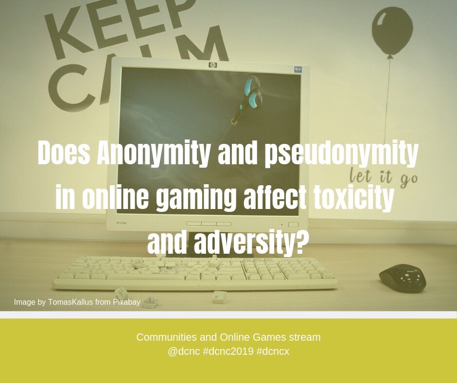 dcnc2019's tweet photo. The Battle for Cohesion – Toxicity Between Warriors.

Join the debate today as part of the online gaming stream 👉https://t.co/z47DIcD80r

#videogames #onlinegaming #dcncx #dcnc2019 #identity #anonymity #pseudonymity #adversity https://t.co/IONmV4NOpF