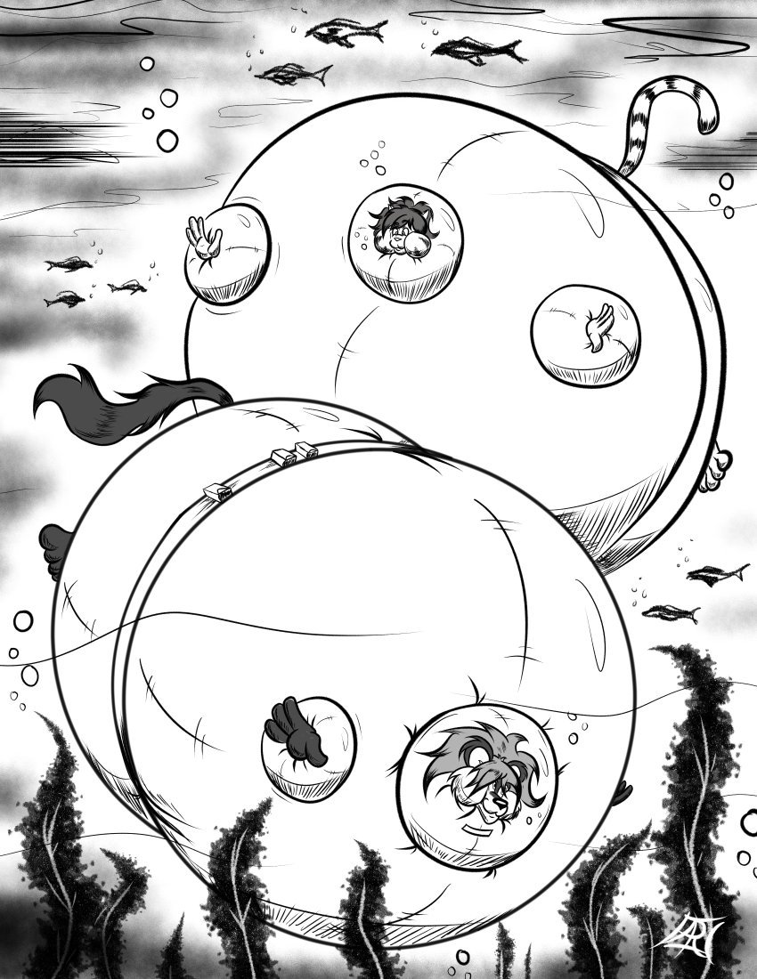 Underwater Blimps.

Commission for @Zappy_Kalladach, featuring @xenoncat20