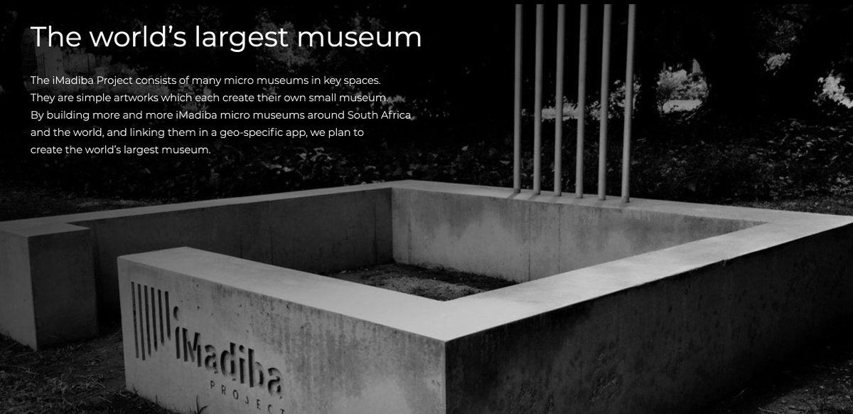By building many of our micro museums around the world, we will be able to build the world's largest #museum in honour of <a href="/NelsonMandela/">NelsonMandela</a>. imadiba.com
#iMadibaProject #art #MeetSouthAfrica #NelsonMandela