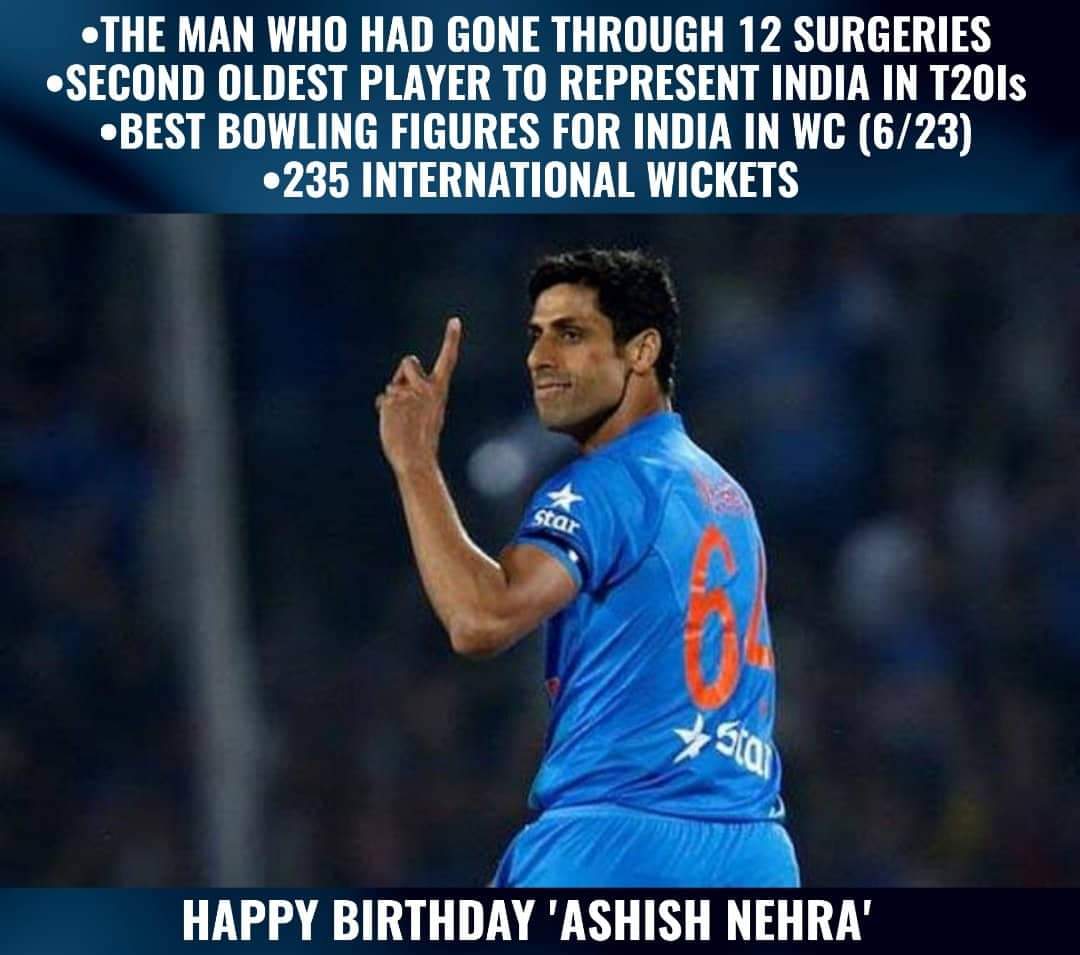 Join us in wishing Ashish Nehra a very happy birthday. 