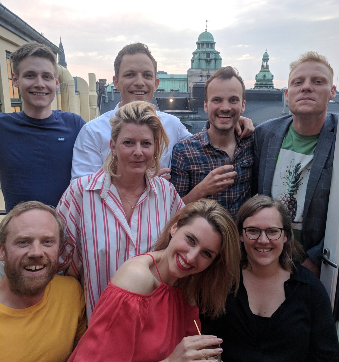 Warming up for spring! Lots of greetings from the team, here's a snapshot from our Easter party last Friday. We hope your weekend was just as great as ours :) #teamgoals #theteam #rooftop