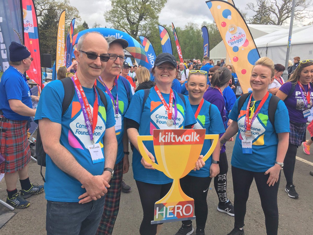 KellyBlair81's tweet photo. Well we done it again. What a fab day @TCFScot 
@CornerstoneScot 
#KiltwalkGlasgow https://t.co/gUiC8E42HG