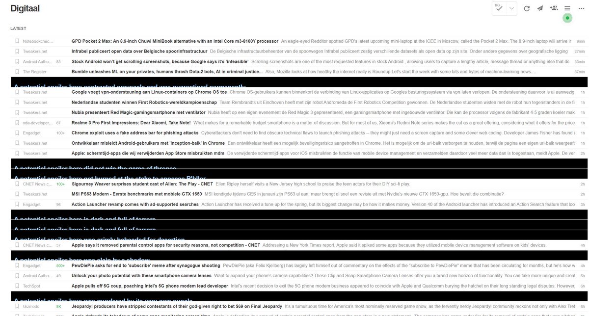 Randroid33's tweet image. Werken op de maandag voor je GoT &apos;s avonds pas kunt kijken is met deze extensie net alsof je een geheim overheidsdocument in handen hebt gekregen. *REDACTED*