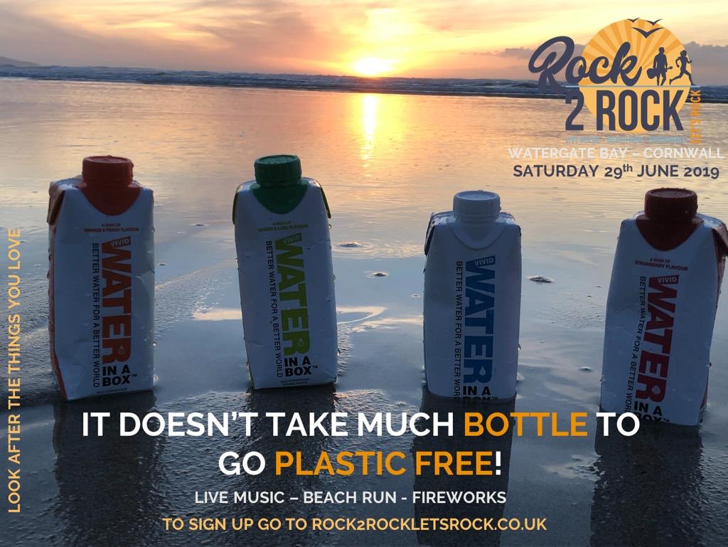Part of our commitment to raise awareness of the plastic issue Rock 2 Rock Let’s Rock 2019 in partnership with @WatergateBay we’ll have @WaterinaBox_ on the finish line! 

Enjoy these amazing places but protect them for the future! 

@PlasticWaive 
@PlasticFreeNQ 
@sascampaigns