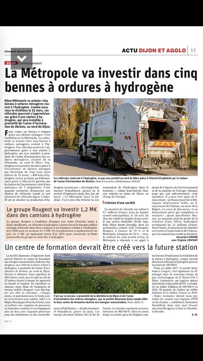 Justy_FR's tweet photo. On parle de nous dans @Lebienpublic !

#Hydrogène #Dijon https://t.co/9jfJ0Q6wjh