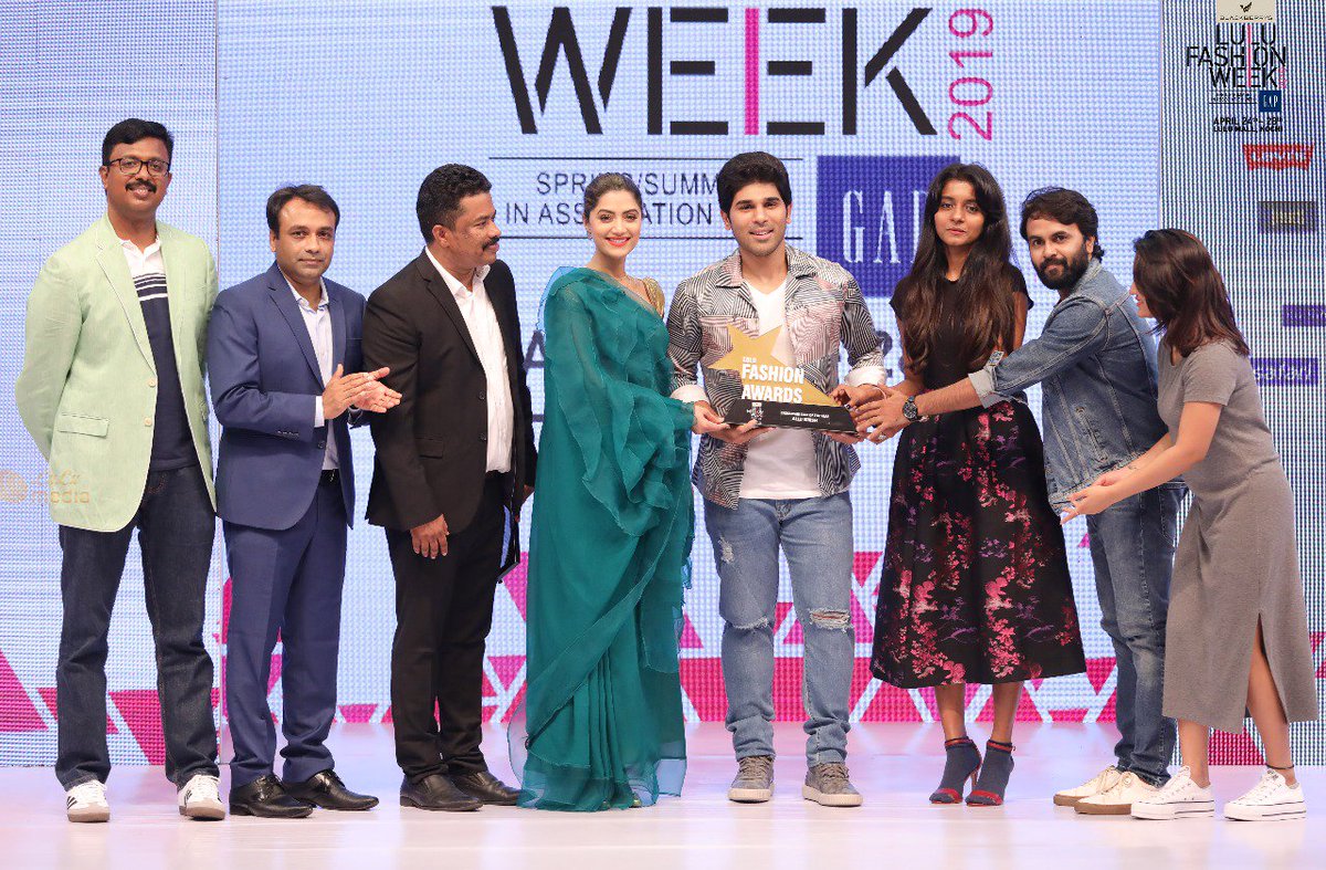 Congratulations @allusirish for winning the Crossover Star of the Year for #LuluFashionWeek 2019 in #Kochi, for his work in '1971' a Malyalam film with superstar Mohanlal. Very first time that a Telugu actor has been recognized with this award