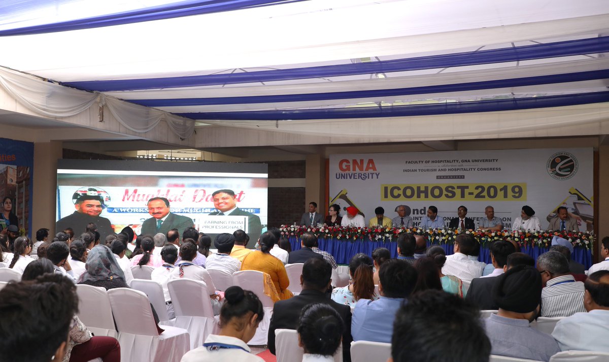 GnaUniversity's tweet photo. #GNAUniversity organized the 2nd #International Conference on #Hospitality and #Tourism
(#ICOHOST_2019) in association with Indian Tourism and Hospitality Congress (#ITHC) with the theme of Advancements in Hospitality and Tourism Industry: A way ahead. https://t.co/jOPLS6x5Qs