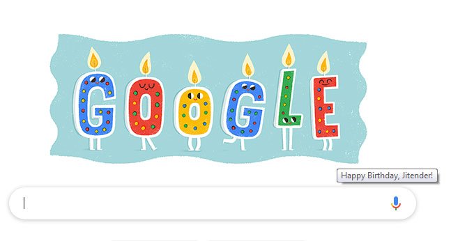 #Google never forgets my #birthday 😎
#BirthdayWishes #HappyBirthday #Imjitendergupta #April2019