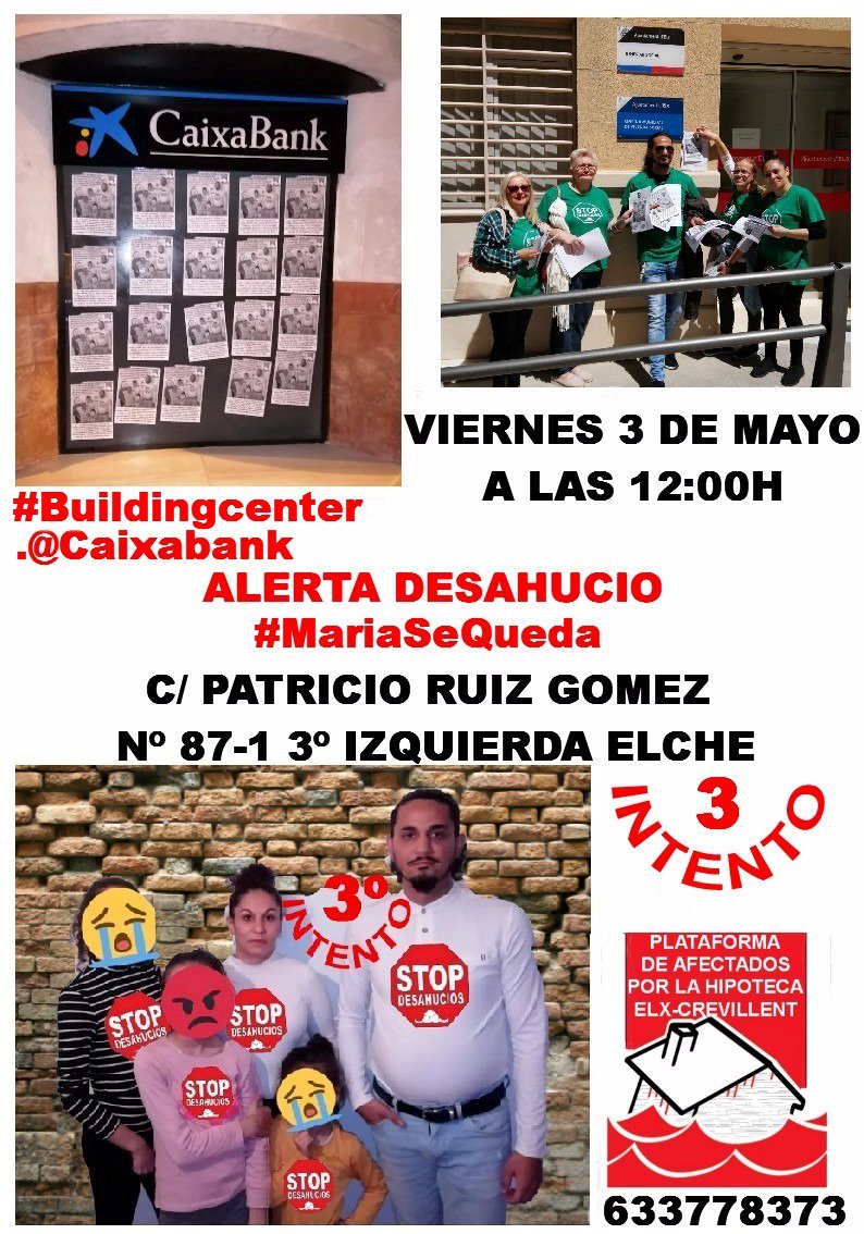 <a href="/ajuntamentelx/">Ayuntamiento de Elche - Ajuntament d'Elx</a> se puede saber cómo aún estamos así??? Para que se supone que  está #ServiciosSociales?? Pues yo os lo explico, para ayudar a las familias desde el <a href="/ajuntamentelx/">Ayuntamiento de Elche - Ajuntament d'Elx</a> así que venga #MariaSeQueda #BuldingCenter <a href="/caixabank/">CaixaBank</a>