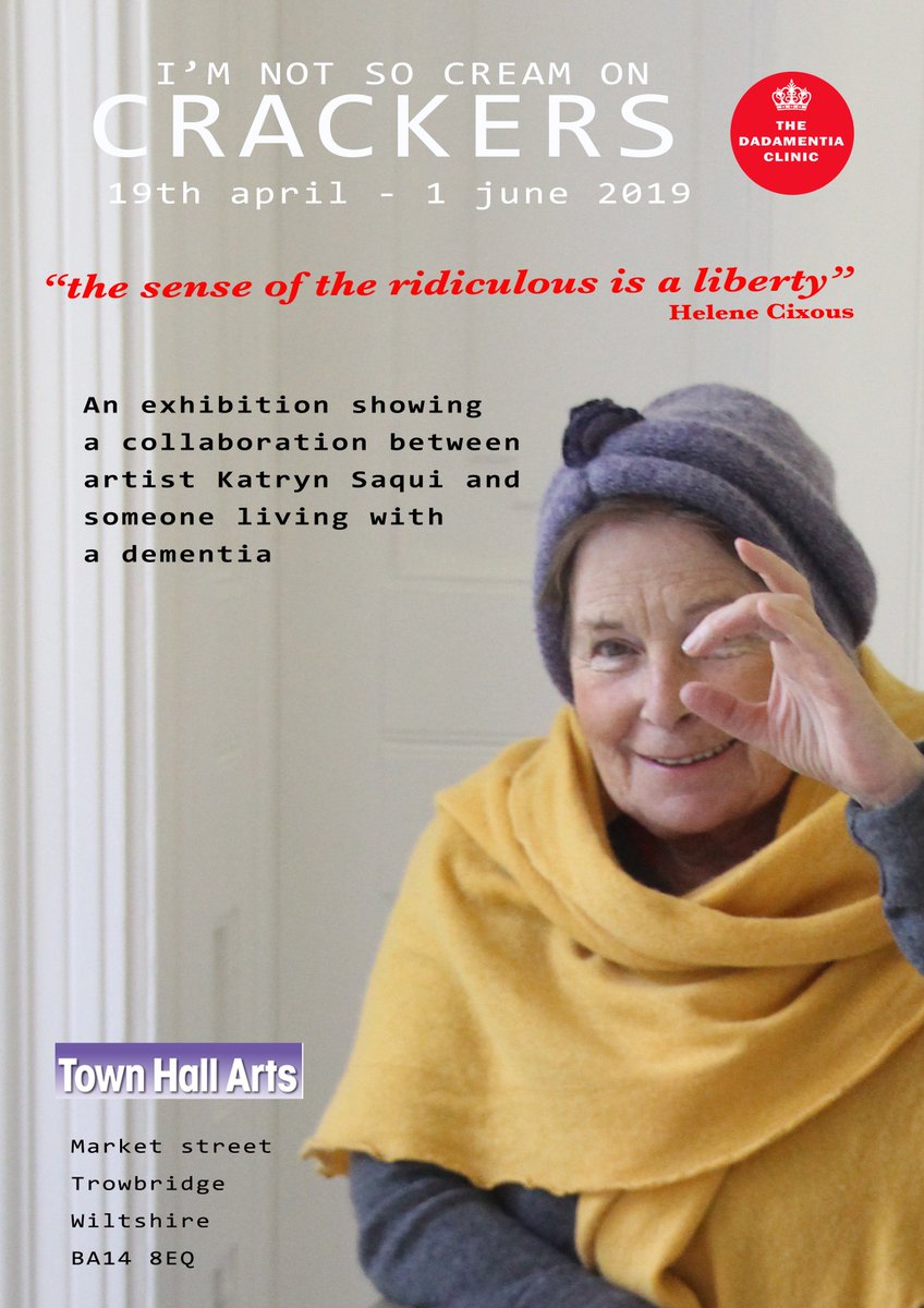 BeyondDementia_'s tweet photo. A fascinating, thought-provoking &amp; moving exhibition on dementia &amp; creativity is now on at @TownHallArts. I'm Not So Cream on Crackers is created Katryn Saqui and HellaTappe Pearce who lives with dementia.  To June 1, with bookable workshops May 1 and 23 @TrowTIC @LiamCrippsCEM https://t.co/cDtPRST6ho
