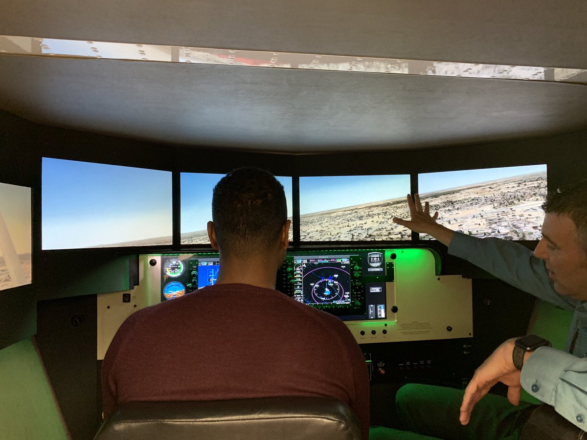 myFutureNC's tweet photo. We’re touring the @_gtcc Aviation Program, which offers a wide variety of certificates & degrees, including:
✈️Aviation Management & Pilot Technology
✈️Aviation Systems Technology
✈️Avionics
Their 4 flight simulators can mimic any airport/aircraft.
#BridgeNC @NCCommColleges https://t.co/ssltTaYKJf