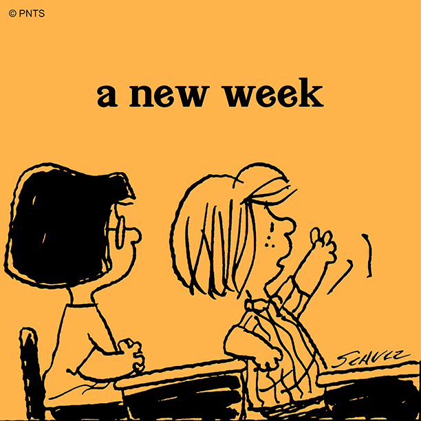 Snoopy's tweet photo. Raise your hand if you are ready for a new week! https://t.co/QP5pXCf3ml