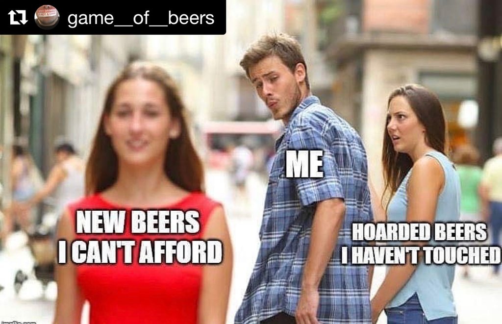 💸💸💸 
We all know this person... or are this person 🙃
📸@game__of__beers on Insta
#mememonday #ladiesdrinkbeer #craftbeer #drinkcraft #drinkcraftnotcrap