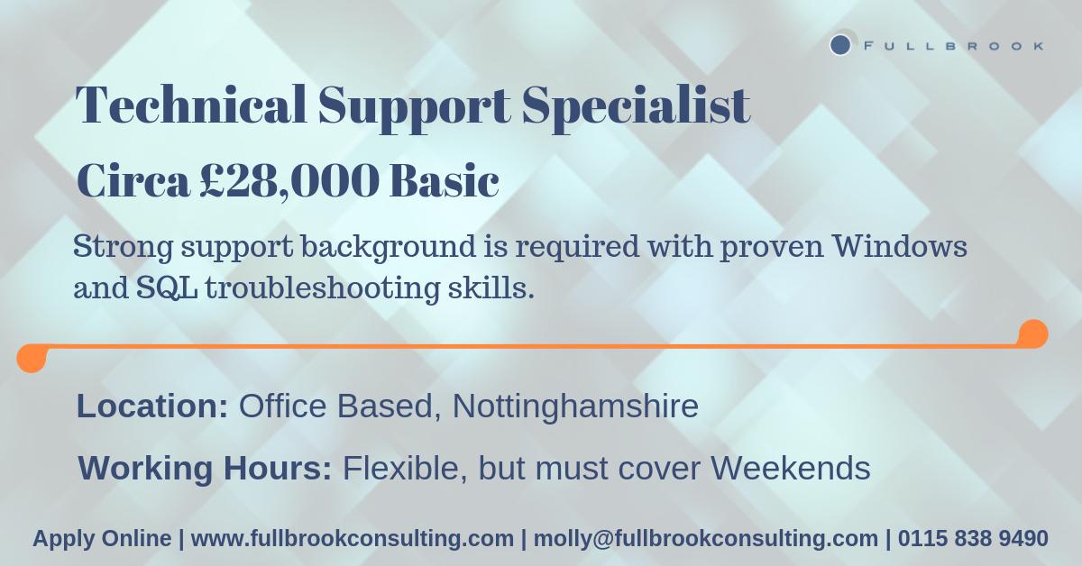 FullbrookGroup's tweet image. New opportunity in the #Nottinghamshrie area! Technical #SupportEngineers needed. #monday #mondayjobs #HappyMonday #IT #ITrecruitment #techrecruitment #careeropportunity #nottinghamjobs #jobsinnottingham