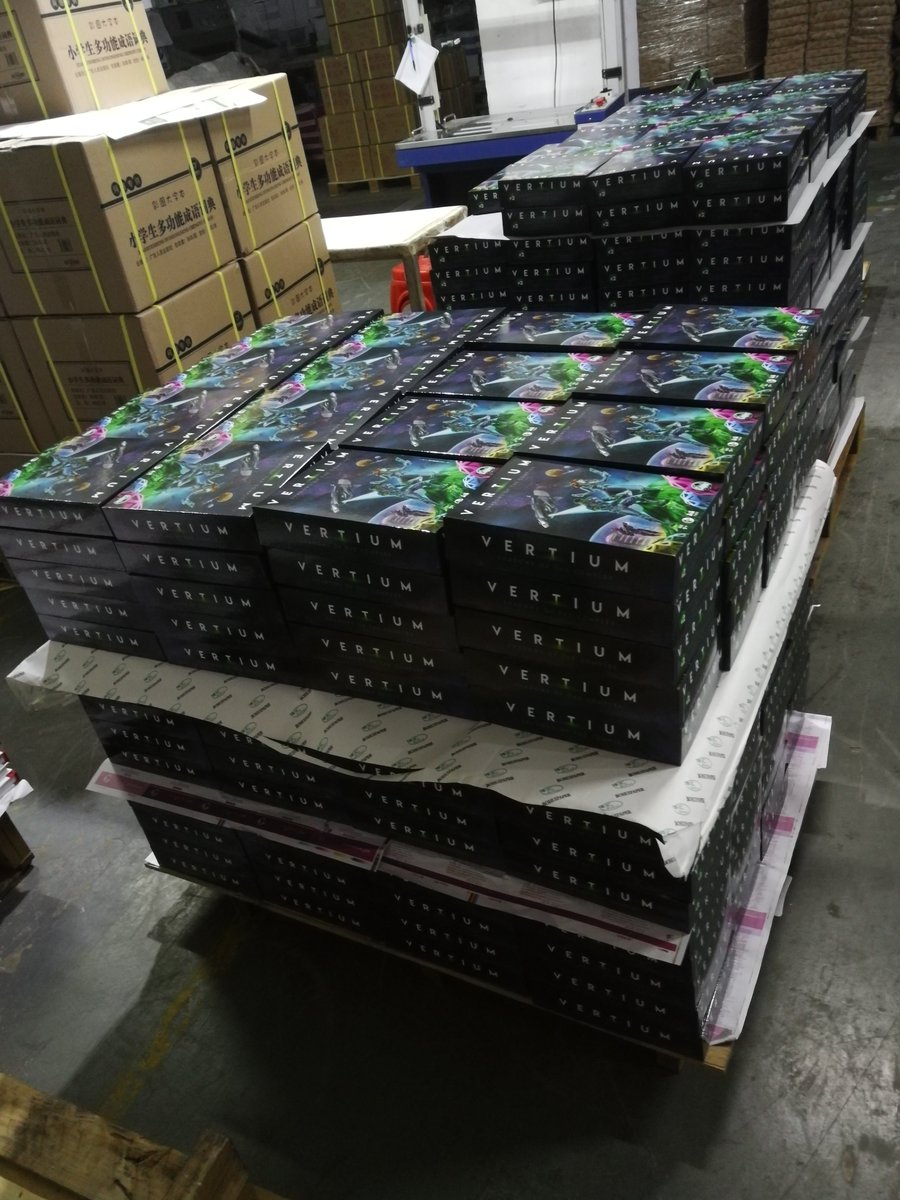 _capergames's tweet photo. That could be your #VERTIUM game on the pallet! 70 hrs left on #Kickstarter. #SciFi #tabletop #space 
https://t.co/ACRxckwotn https://t.co/kfZoZVUZap