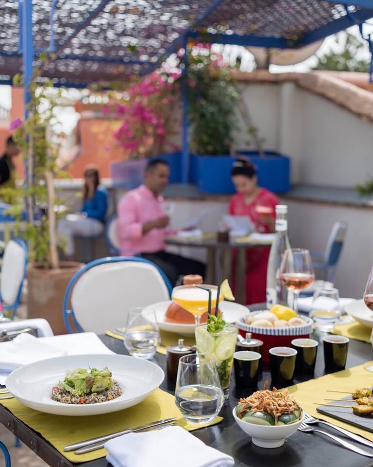 The perfect shopping #lunch is served on our roof terrace in the middle of the #Marrakech Medina!