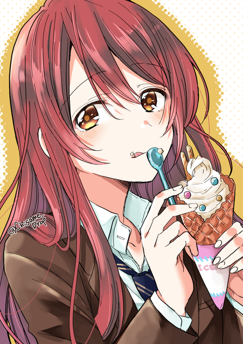 「hair between eyes ice cream」 illustration images(Latest)｜15pages