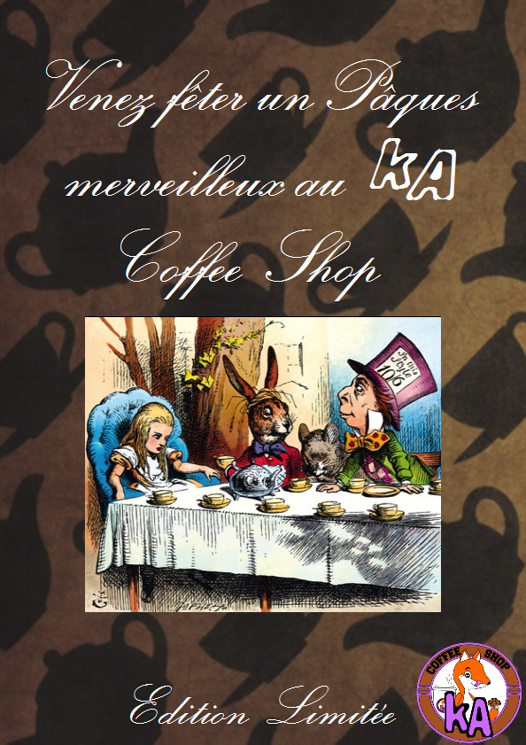 CoffeeshopKA's tweet photo. Profitez des boissons inspirées d'#AliceAuPaysDesMerveilles jusqu'au 4 Mai https://t.co/XzZ3lgoDjn #KACoffeeShop #SaintNazaire  🦊☕️🍪🐇 https://t.co/8dbCHEM8tn