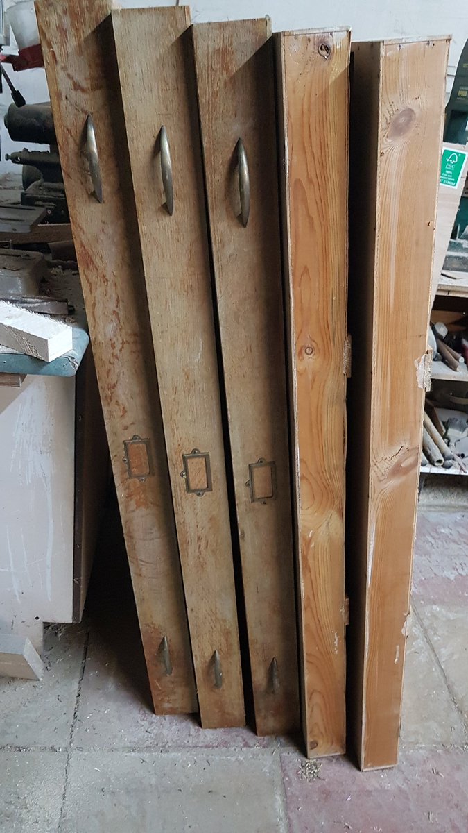 Reclaimed2's tweet image. Architects plan drawers that had been left outside for months, new back fitted, stripped back and rewaxed